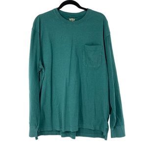 Mens Red Head Sz XL Bass Pro Shop Green TShirt Long Sleeve Outdoors Thick  3405
